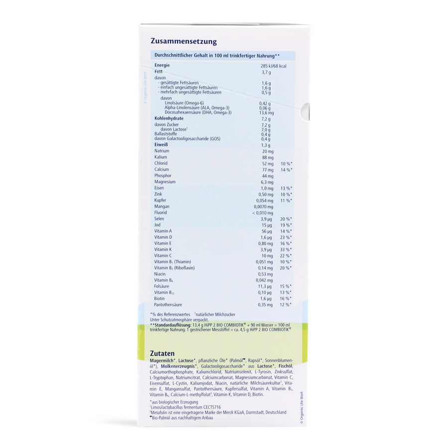 HiPP German Stage 2 - No Starch - Formula