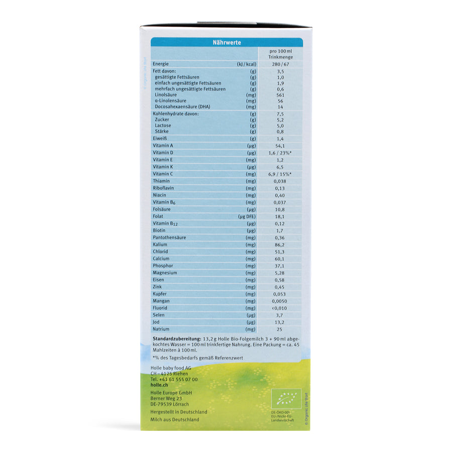 Holle Stage 3 Organic Formula