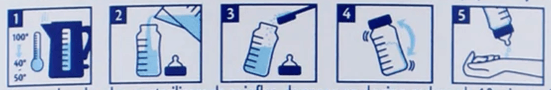 HiPP Stage 1 Dutch Formula mixing instructions