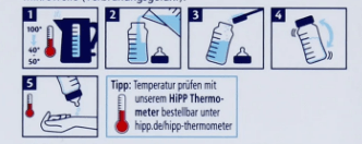 HiPP Stage PRE German Formula mixing instructions