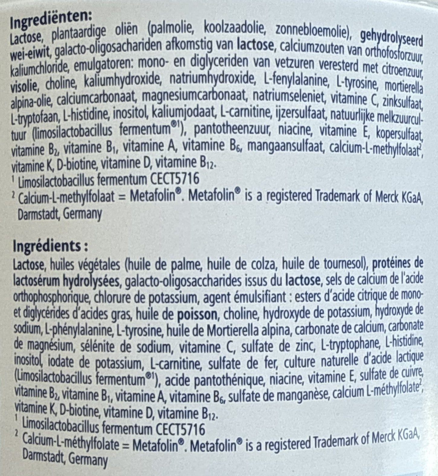 HiPP Dutch HA Stage 1 ingredients