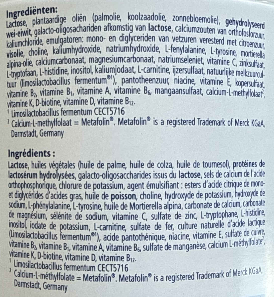 HiPP Dutch HA Stage 1 ingredients