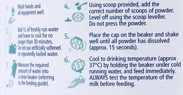 HiPP Stage 3 UK Formula mixing instructions