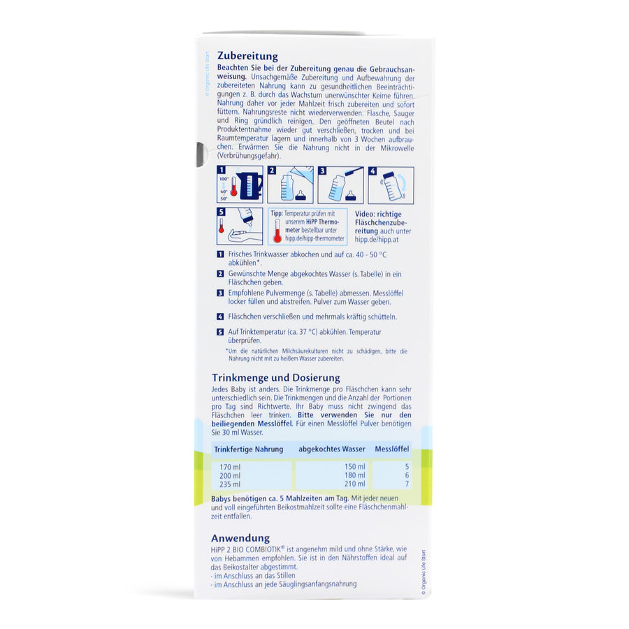HiPP German Stage 2 - No Starch - Formula