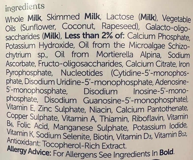 Kendamil Classic Stage 3 Formula ingredients