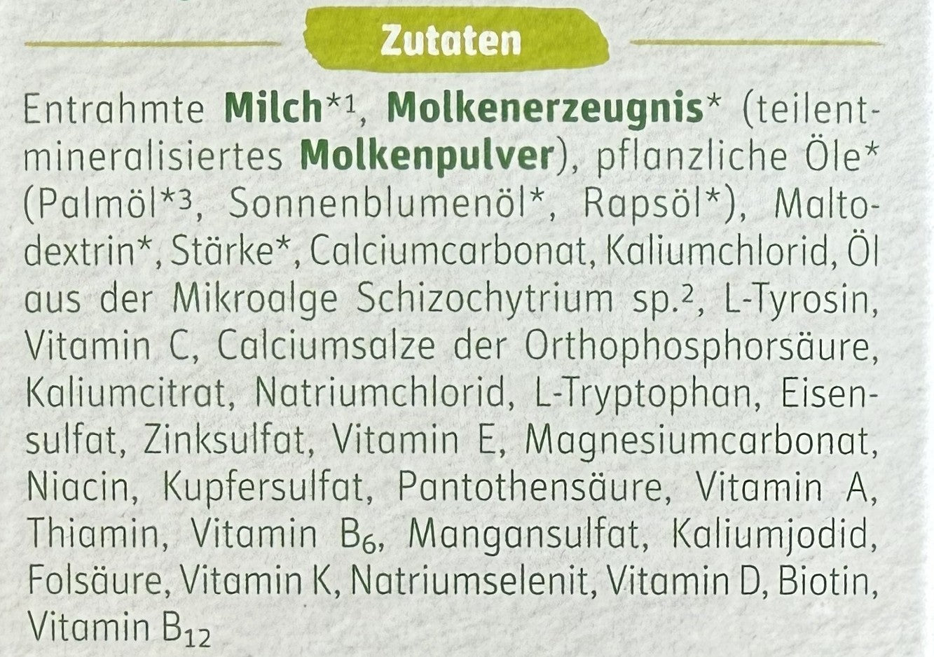 Lebenswert Stage 2 Formula ingredients