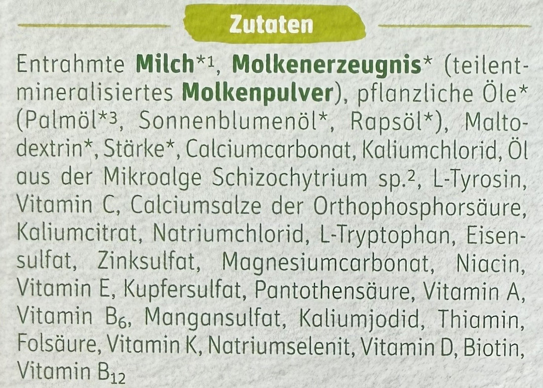 Lebenswert Stage 3 Formula ingredients
