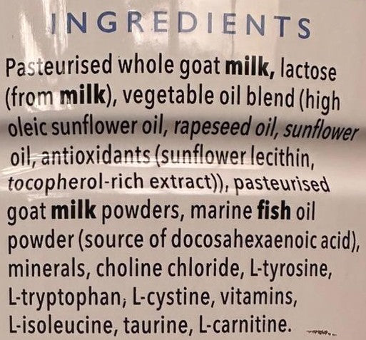Nannycare Stage 3 Formula ingredients