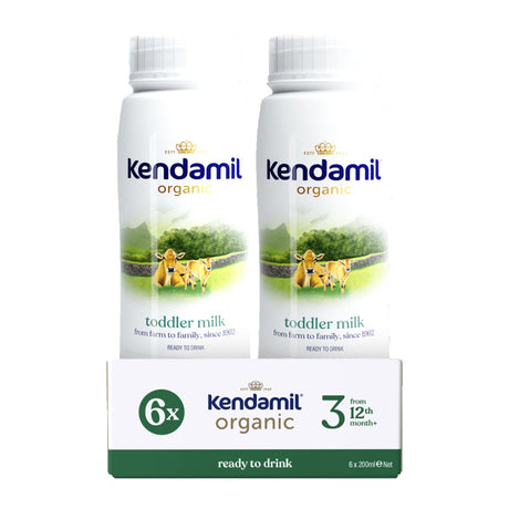 Kendamil Organic Ready to Feed Stage 3 toddler milk, 6 x 200ml bottles