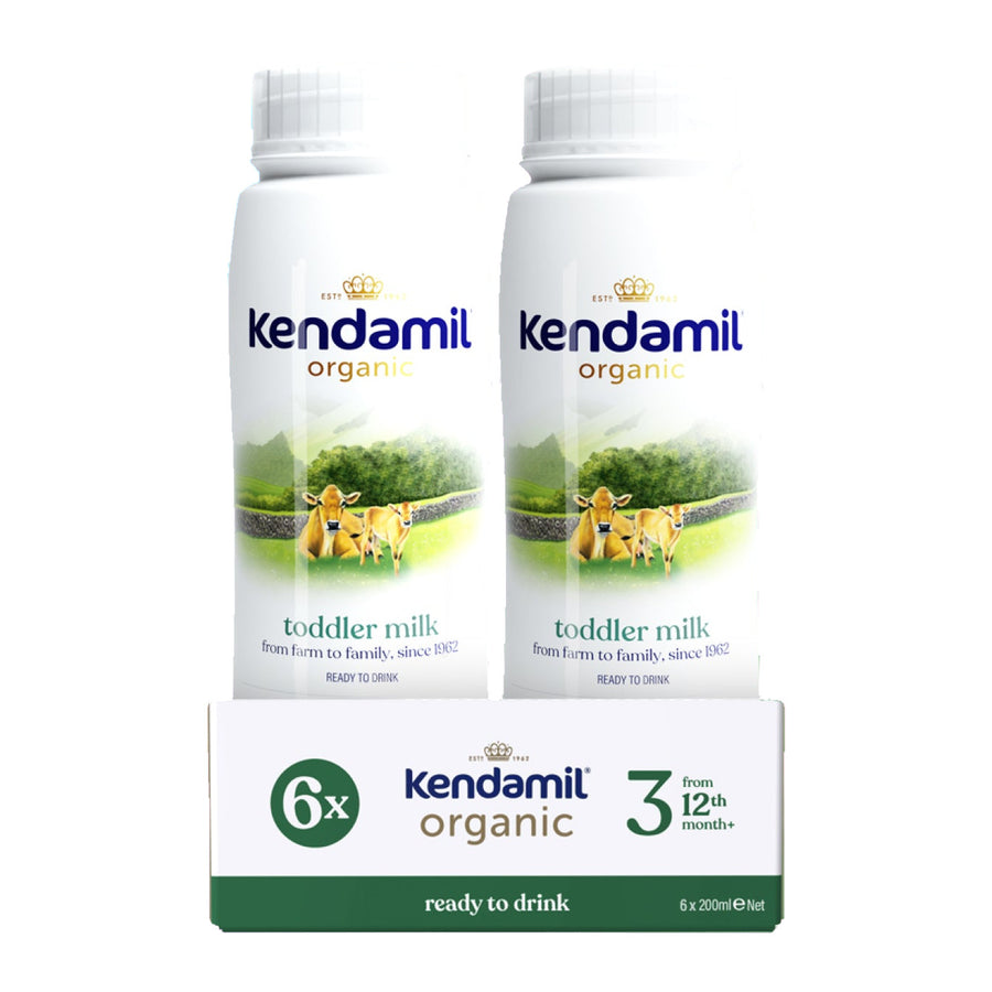 Kendamil Organic Ready to Feed Stage 3 toddler milk, 6 x 200ml bottles