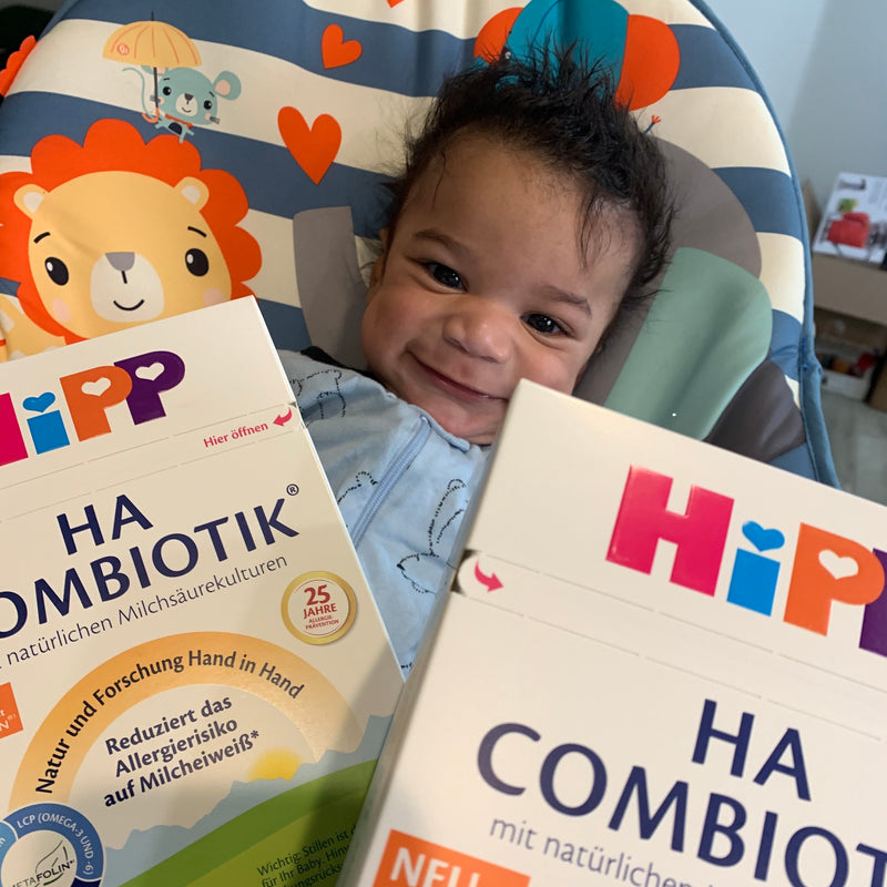 Tyiana's happy baby with HiPP organic formula
