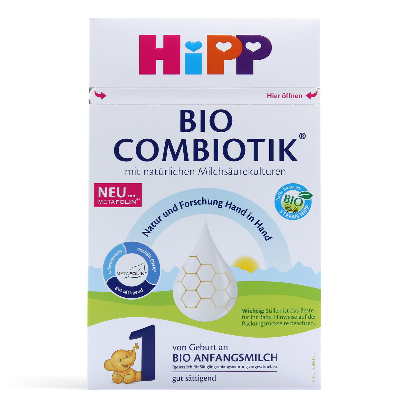 HiPP HA Allemagne Hypoallergénique Stage 1 Combiotik Lait infantile 0-6  mois • 600 g